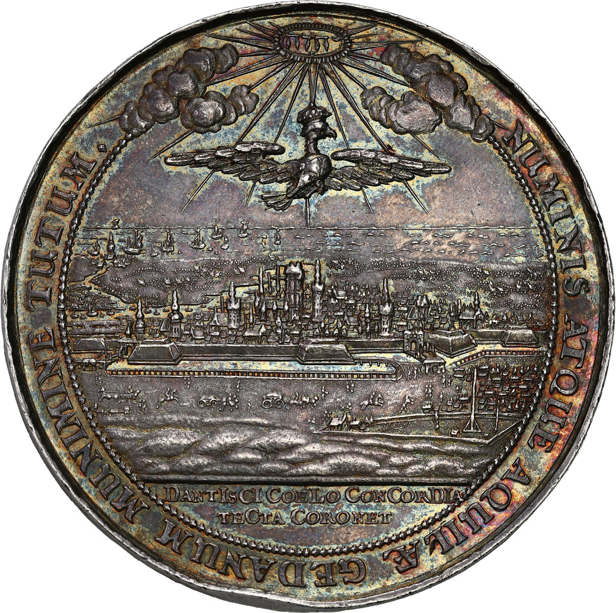 Jan II Kazimierz. Medal 1653, Gdańsk, srebro - PIĘKNY